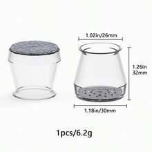 Round Silicone Chair Leg Floor Protectors, Transparent Non-Slip Furniture Leg Covers, Scratch-Resistant Pads For Home And Office - S-8PCS - View 6