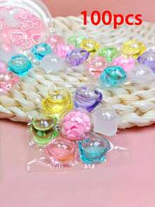 100pcs Pod Deterjen Cucian 7-in-1, Aroma Tahan Lama, Penghilang Noda Ampuh, Perlindungan Warna, Deterjen Cair Konsentrat, Pelembut Pakaian, Anti Bakteri & Tungau Debu - MultiWarna - View 12