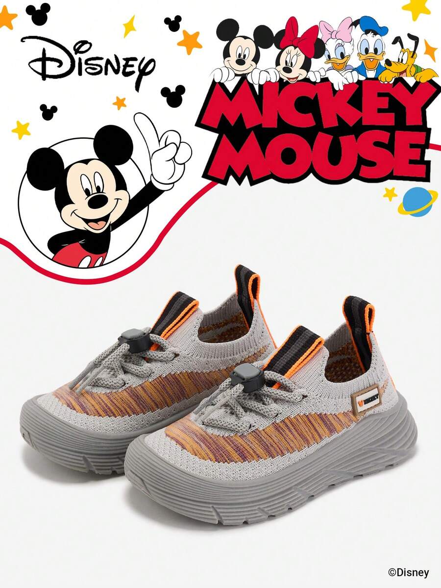 Disney 1 Pair Children's Collaborative Sports Shoes, Suitable For Daily Wear, Festivals, Sports, Outdoor, Comfortable, Non-Slip, Durable, Breathable (Boys' Sports Shoes, Boys' Skate Shoes, Children's Sports Shoes, Girls' Sports Shoes, Girls' Skate Shoes) - Grey - View 1