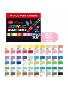 36/60/84/72/120/168 Pcs Set, GUANGNA 2100 Series Markers, DIY Painting Pens Suitable For Ceramic, Metal, DIY Shoes & Clothes, DIY Glass, Professional Art Use, Student Drawing 0.7mm Markers - Multicolor - View 13