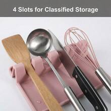 1/2pcs Kitchen Spatula Rack Pot Lid Rack Shelves Countertop Shovel Spoon Shelf Soup Spoon Pad Put Soup Spoon Chopsticks Holder - Multicolor - View 7
