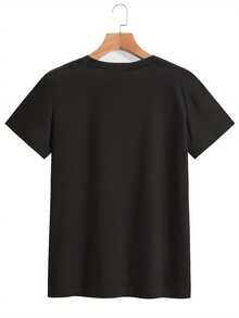 Women'S Casual Crew Neck T-Shirt With "E46 STANCE CULTURE" Letter Print, Short Sleeve Top For Casual Attire, Ladies T Shirts - 白色 - 查看 7