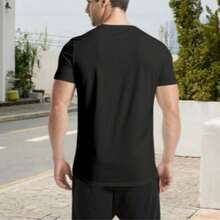 Messis Double-Sided Printed Cotton T-Shirt Summer Children's Short-Sleeved Casual Sports Top Blacks Kidss Clothing Boys And Girls (1) - Black - View 4