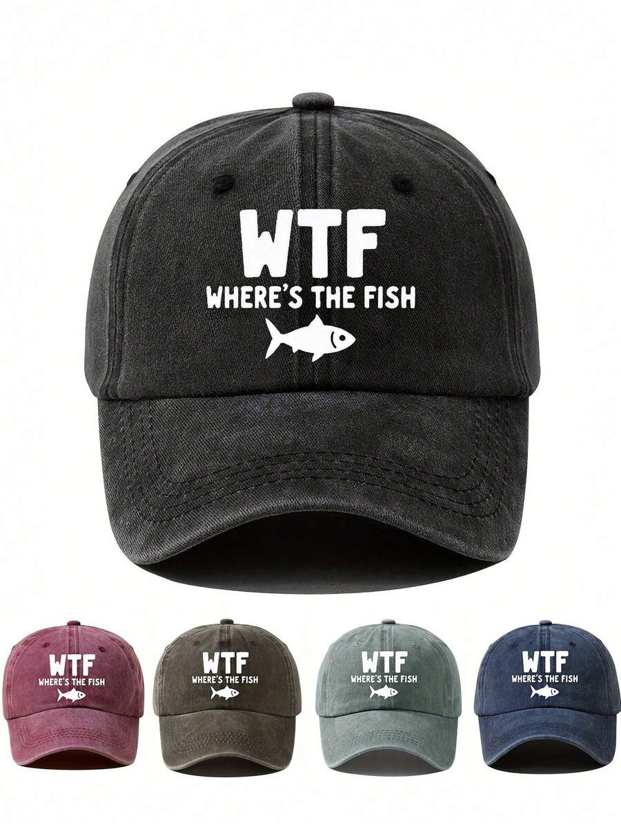 Street Fashion Where's The Fish Print Baseball Cap - Retro Trucker Hat For Fishing Enthusiasts, Outdoor Sports, Camping,Hip-Hop Style Adjustable Dad Cap All-Season Daily Casual Wear,Valentine's Day,Hats For Women,Women Baseball Cap,Trucker Hats For Women,Beach Hat,Gorras Para Hombre,Fishing Trucker Hat,Fish Print Cap,Hip-Hop Dad Hat,Outdoor Sports Cap,Camping Hat,Retro Trucker Cap,Adjustable Baseball Cap,All-Season Cap,Daily Casual Hat,Fishing Enthusiast Hat - 魚在哪裡 - 查看 1