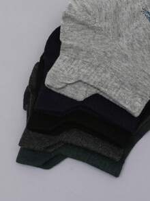 5 Pairs Men's Ankle Socks With Unique Ear Design, Colorful, Creative Cartoon Patterns, Comfortable & Breathable, Suitable For Holidays And Daily Wear - Multicolor - View 3