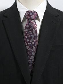 1pc Men's Fashion Casual Versatile Leaf Pattern Necktie, Suitable For Daily Wear, Party, And Banquet - Multicolor - View 8