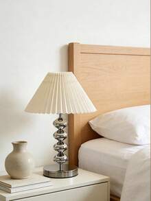 1 pieza Lámpara de escritorio retro de metal de alta calidad alimentada por USB, adecuada para mesita de noche, dormitorio, comedor, camping, lámpara de ambiente de luz cálida minimalista - Plateado - Ver 8