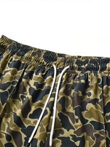 男士时尚迷彩短袖Polo衫套装，夏季 - 軍綠色 - 查看 7