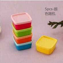 5pcs Colorful Mini Snack Storage Boxes, Heart/Flower/Square Shaped Containers For Valentine's Day, Spice Jars With Lids, Rainbow Candy Nut Organizer, Kitchen Spice Jam Rack, Mini Salad Dressing Containers, Reusable Leak-Proof Sauce Cups For Lunch Box, Back To School Supplies, Bento Accessories - Multicolor - View 14