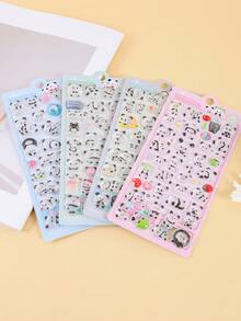 Cute 3D Panda Stickers - Cartoon Pop-Up Note Stickers. Fun, Shiny And Reusable. Perfect For Decorating Scrapbooks, Planners, Journals, Notebooks And Phone Cases. - Multicolor - View 2