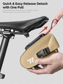 WEST BIKING 磁吸式自行车后包，带隔层，一秒快速拆装，防水，3D硬壳，防刮擦，轻便，适用于公路自行车和山地自行车长途骑行 - 多色 - 查看 4