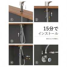 APPASOタッチレスキッチン水栓 引出し式プレミアム感応式キッチン蛇口 自動赤外線キッチンタップ 2機能スプレー付き360°回転キッチン混合蛇口 センサーシングルハンドル台所水栓 日本語説明書付き - パテントデザイン+シルバー - チェックする 6