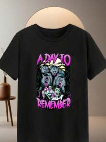 Neutral Black T-Shirt, 220g, 100% Cotton, Bold "CORVA" Graphic, Perfect for Casual Wear & Showcasing Personality - Negro - Ver 1