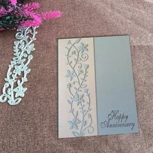 创意蕾丝模具，DIY剪贴簿相册和压花模板，贺卡制作工具，卡片纸切割工艺品，礼品卡制作模板模切。 - 銀色 - 查看 3