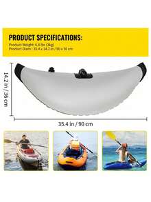Kayak Outrigger Stabilizers, 2 PCS, PVC Inflatable Outrigger Float With Sidekick Arms Rod, Standing Float Stabilizer System Kit For Kayaks, Canoes, Fishing Boats - White - View 7