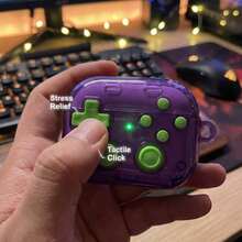 Game RFUNGUANGO For Pro 3 Case (2025) Cover With Cleaner Kit,Featuring A Classic Handheld Gaming Console Design With TPU Transparent Protection, Compatible With Apple Pro 3 Case - Transparent Purple - View 4