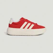 Adidas GRAND COURT PLATFORM CNY Comfortable Casual Sneakers Women's Red - Red - View 3