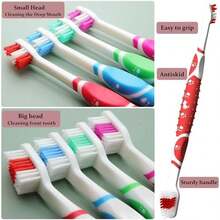 8 Pcs Dog Toothbrush Pet Toothbrush Small To Large Dogs,Cats With Soft Bristles Non Slip Dual Head Dog Toothbrush - / - View 4