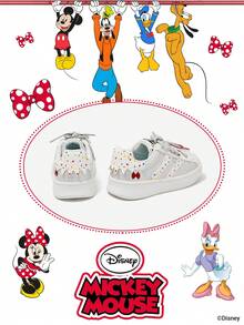 Disney 1 đôi giày thể thao trẻ em, thích hợp cho mặc hàng ngày, lễ hội, thể thao, hoạt động ngoài trời, thoải mái, chống trơn trượt, bền, thoáng khí (Giày thể thao bé trai, giày trượt ván bé trai, giày thể thao trẻ em, giày thể thao bé gái, giày trượt ván bé gái) - Bạc - Xem 3