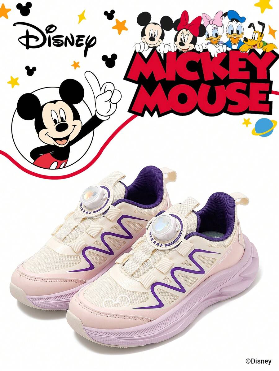 Disney 1 Pair Kids' Sneakers, Suitable For Daily Wear, Festivals, Sports, Outdoor Activities, Comfortable, Non-Slip, Durable, Breathable (Boys' Sneakers, Boys' Skate Shoes, Kids' Sports Shoes, Girls' Sneakers, Girls' Skate Shoes) - Pink - View 1