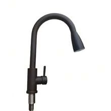 1pc Black Modern 304 Stainless Steel Multi-Function Faucet With Various Water Flow Modes, Practical Bathroom Sink, Balcony, Laundry, Toilet, Kitchen Sink, Retractable Faucet For Home, Restaurant, Hotel - Black - View 3