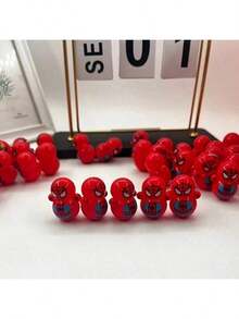 Marvel 漫威迷你蜘蛛侠不倒翁玩具 10 件装 - 红蓝塑料摇摆人偶，送给朋友或节日的完美礼物，超级英雄乐趣 | 趣味设计 | 耐用塑料材质，新年礼物、情人节礼物、复活节礼物（随机款式） - 彩色 - 查看 2