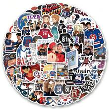 124 piezas Pegatinas de rivalidad calentada Pegatinas estéticas para scrapbooking, diario, portátil, parachoques, monopatín, botella de agua, computadora, tarjetas de felicitación de teléfono, álbumes de fotos, muebles, pegatinas - D-Rojo - Ver 2