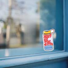 1PC Funny Water Bottle Sticker, Must Be The Water Laptop Decal, Retro Quote Vinyl, Hydration Gift, Waterproof Peel & Stick Tumbler Sticker, Sarcastic Water Bottle Decal, Trending Cute Notebook Vinyl - Multicolor - View 10