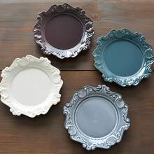 1个复古风格托盘硅胶模具，戒指托盘硅胶模具，适用于石膏、混凝土和树脂工艺品、花瓶和装饰品，是工艺爱好者和DIY爱好者、家庭主妇和生日礼物、婚礼摄影道具和邀请函制作的理想之选（2种尺寸可选） - A - 查看 9