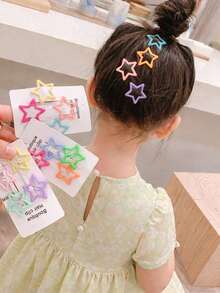 50 Colorful Star Hair Clips/Cute Baby Hairpins For Girls And Children - random multicolor - View 5