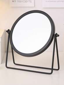 1个可旋转金属框单面化妆镜，适合家用和梳妆台使用，便携简约风格，是情人节、家庭办公室、浴室和旅行的理想之选，轻巧便携的化妆镜，桌面化妆镜，花卉图案镜面，家居装饰，是送给女士、圣诞节和情人节的完美礼物。 - 彩色 - 查看 8