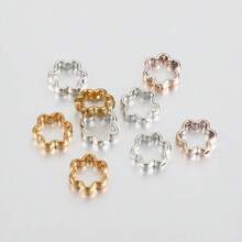 50pcs Hollow Flower Double Hole CCB Beads Frames, Suitable For DIY Jewelry Making And Decorating Handmade Accessories - Multicolor - View 5