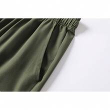 Men's Drawstring Waist Casual Versatile Daily & Sports Pants - Army Green - View 5