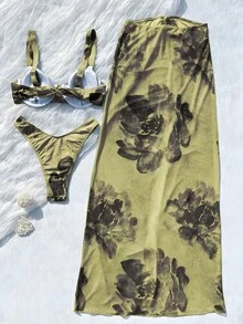 Bộ bikini maxi cổ yếm mới về mùa xuân/hè, kiểu dáng thanh lịch, thoải mái, gợi cảm, thích hợp cho kỳ nghỉ đi biển, dự tiệc, hẹn hò. - Nhiều màu - Xem 5