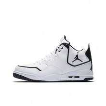Nike Jordan Courtside 23 面料与合成皮革休闲装，耐用中帮复古篮球鞋，男款，白色 - 白色 - 查看 17