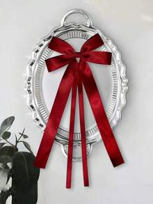 1Pc 5.5 Inch Hair Bow Fashionable Teens Girl Tassel Ribbon Bowknot Hair Bows With Clips With Small Long Tail For Festivals Party - A - View 6