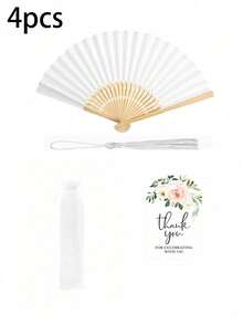 4/8支装波西米亚风竹制婚礼扇，附赠感谢卡、流苏和礼品袋，适合作为婚礼宾客回礼、新娘手扇和扇子收纳袋。此外，还有手绘DIY折扇、纯色纸扇、女士手扇、新娘送礼会装饰、叠放式手持降温扇，适用于仪式、比赛、订婚、新娘和伴娘礼物、情人节等场合。 - 1 - 查看 14