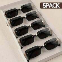 5pcs Vintage Frameless Couple Metal Glasses, Best Gift Choice - Multicolor 2 - View 13