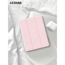 1pc Cute Pink & Brown Polka Dot Artistic Design Tablet Protective Case, Compatible With  (A16) 11 Inch 11th Gen 2023,  9th/10th Gen 10.9 Inch, Galaxy Tab S6 Lite 10.4, Anti-Drop, Pencil Slot, Sleep/Wake Support, Christmas, Halloween, Romantic Gift - 多色-1 - 查看 4