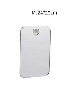 6英寸 x 4英寸便携式防雾亚克力淋浴镜，带吸盘 - 方便易清洁，是旅行、健身、男女化妆的理想之选，可壁挂或手持，时尚亚克力镜面，经久耐用。 - 銀色 - 查看 11