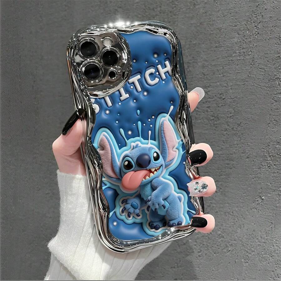 This Brand-New Disney Lilo & Stitch Phone Case Features A Cute And Playful Expression, A Simple And Stylish Appearance, And A Smooth Feel.Made Of Cute And Eye-Catching TPU Material With A 2D Wave Texture, It Includes Camera Protection, Cute Phone Case,Iphone17 Pro Max Case,Polka Dot,Travel Must Haves.Making It An Ideal Choice For Girls. Compatible With IPhone17/16/15/14/13/...12 Mini Pro Max Pro Plus XRXS. It's The Perfect Gift For Friends And Family. Stylish Phone Case, Fun Expression Design, Lightweight And Durable. Cute Phone Case,Iphone17 Pro Max Case,Polka Dot,Travel Must Haves. - Silver - View 1