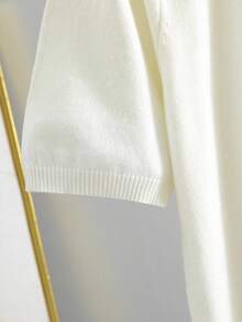 GIGOGOU Women's Short Sleeve T-Shirt And Knit Cardigan, Comfortable And Soft Tops For Spring/Summer White - White - View 9