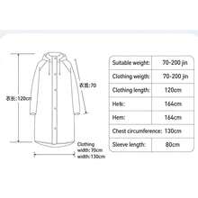 可重复使用加厚EVA全身雨披，男女通用透明便携雨衣 - A - 查看 3