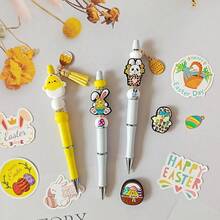 Beaded Ballpoint Pen MaFKing Kit With Silicone Focal Beads Spacer Beads Assorted Spacer Packaging Bags Office Schoolsss Present (Happy Easter) - 復活節快樂 - 查看 5