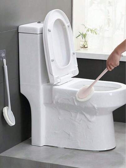 长柄海绵刷，带柔软泡沫垫 - 多功能壁挂式清洁工具，适用于浴室瓷砖、厨房台面和房车浴室部件 - 符合人体工程学设计，清洁和收纳方便