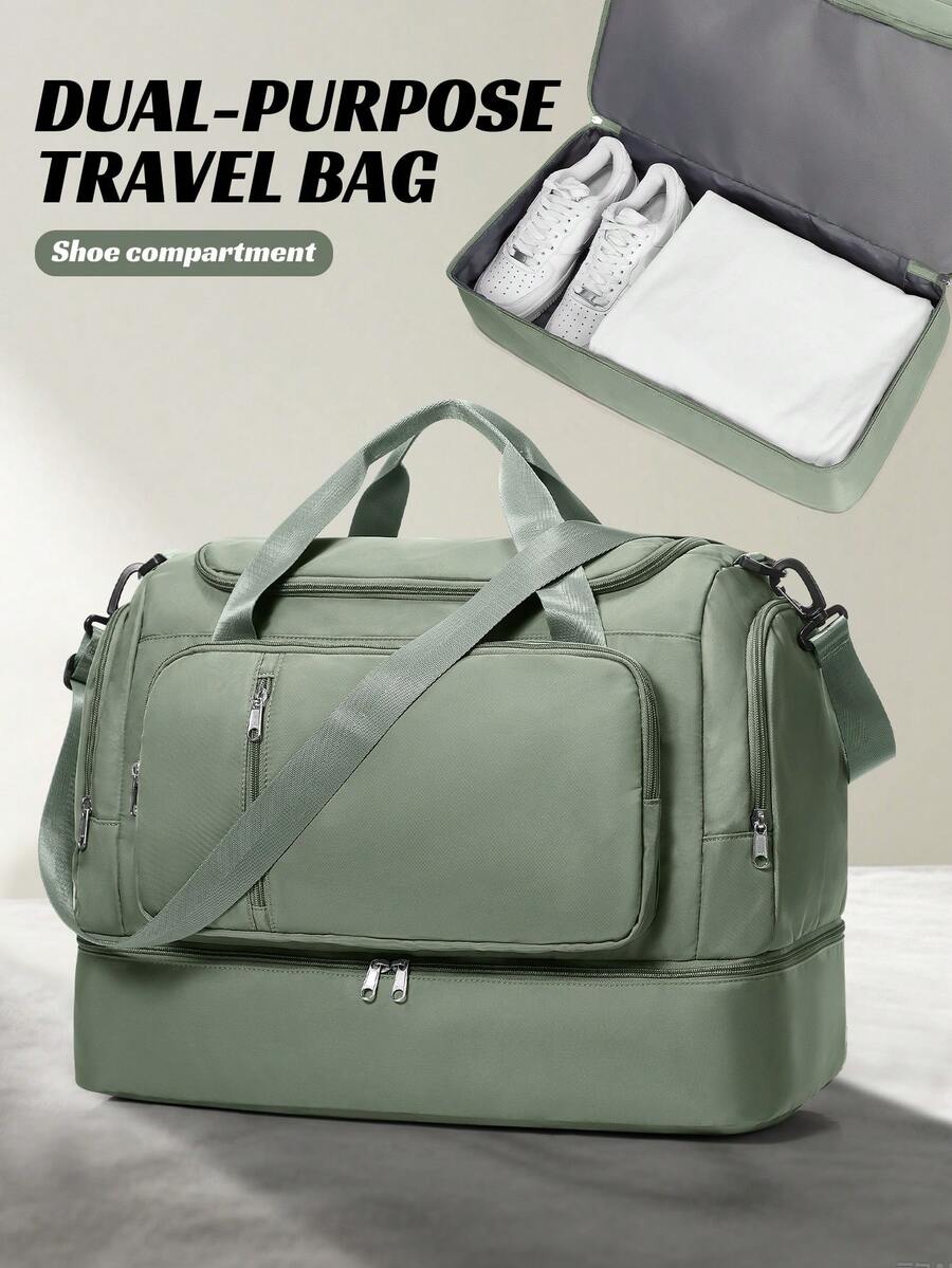 Travel Tote Bag, Women's Weekend Bag With Cosmetic Pouch And Adjustable Strap, Maternity Hospital Bag, Unisex Gym Bag With Wet Pocket, Large Capacity Men's Travel Tote, Travel Tote Bag, Airplane Carry-On Luggage Bag, Weekend Duffel Bag, Waterproof Tear-Resistant 21-Inch Travel Bag For Business Trip, Camping - Multicolor - View 1