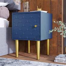 Bedside Table, Side Table, Navy Blue, Coffee Table Suitable For All Beds And Rooms - H50/W35/D35 Cm - Teal Blue - View 6
