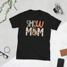 Camiseta unisex para mamá de espectáculos de caballos, regalo para mamá ecuestre. - Negro 5 - Ver 1