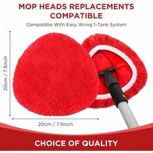 4 Pack Microfiber Mop Heads Replacements Microfiber Spin Mop Replace Heads Reusable Refills Pads Duster Replace Washable Cleaning Cloths Scrubber Dust Refills Floor Cleaning - 布套3件 - 查看 2