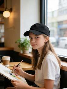 1 pieza Gorra de béisbol vintage para niñas con diseño de lazo bordado "Six Seven 67", suave y cómoda, adecuada para uso casual, deportivo, al aire libre, vacaciones de verano en la playa, regalo del Día de San Valentín para niñas, gorra divertida con tema 67 - Multicolor - Ver 13
